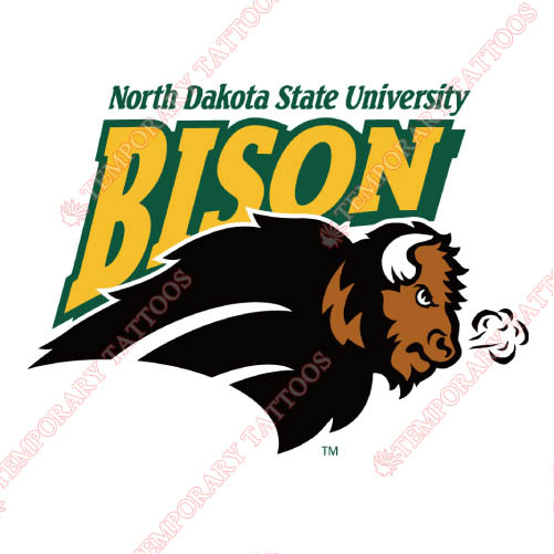 North Dakota State Bison Customize Temporary Tattoos Stickers NO.5608